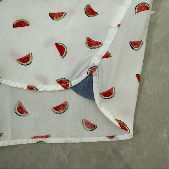 Men’s Van Heusen Never Tuck Watermelon Button Down Short Sleeve Shirt Large - Picture 7 of 16